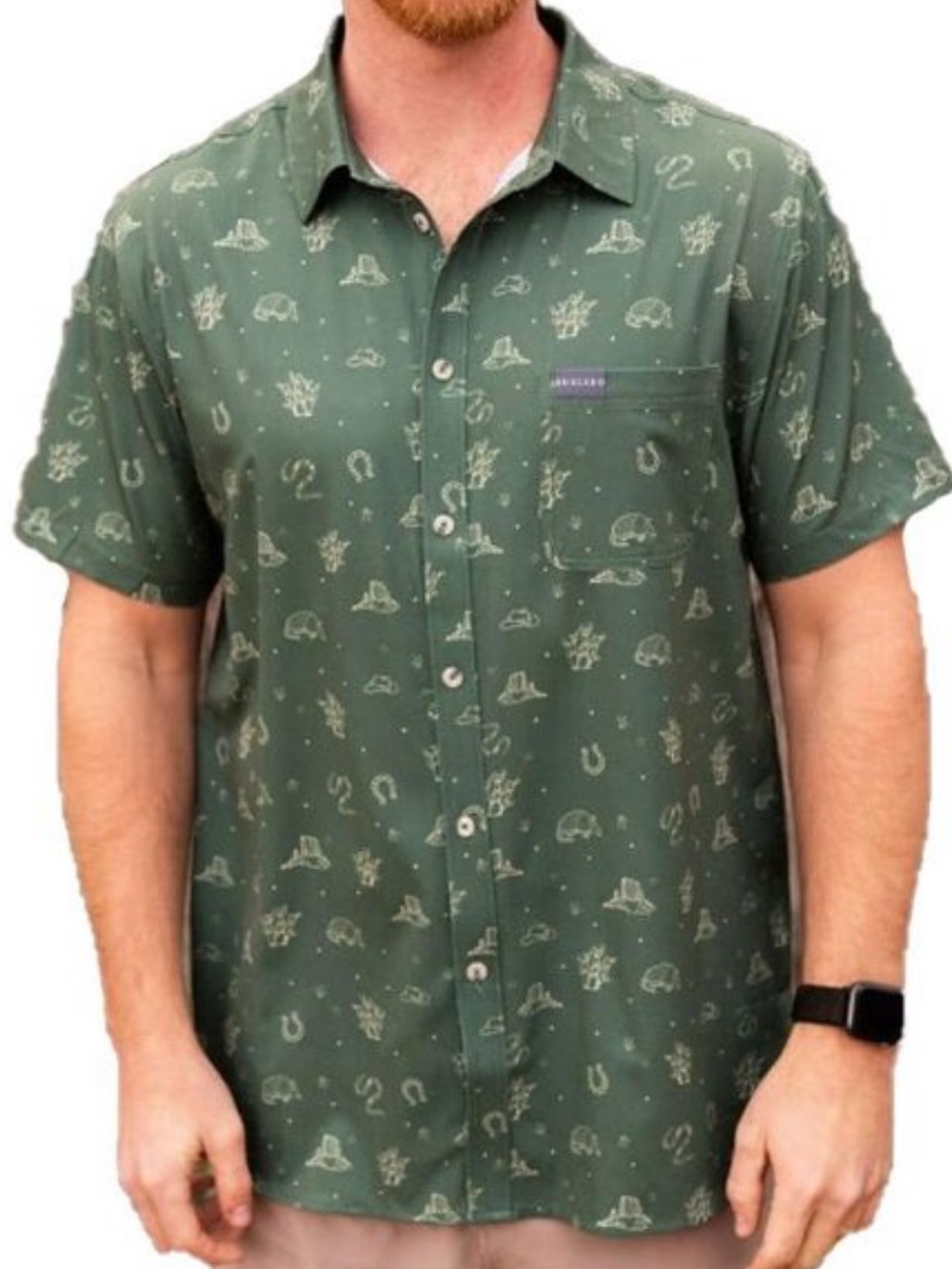 Burlebo “ out west “ men’s button down shirt size Medium